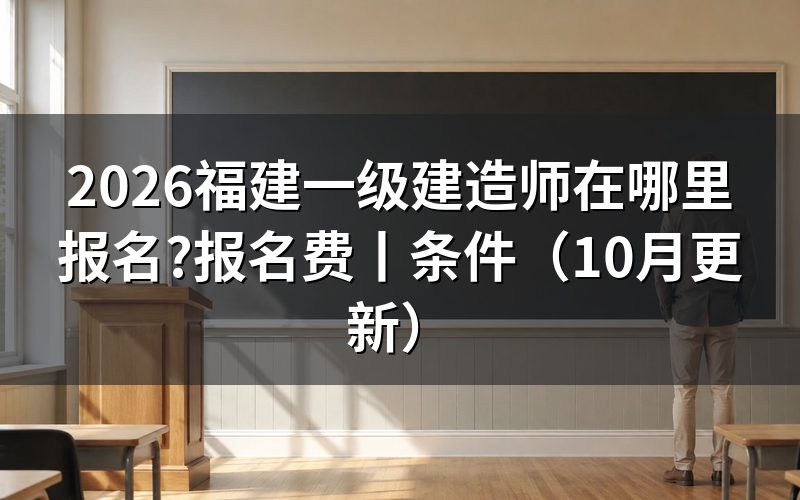 福建一级建造师报名网上怎么填报名表