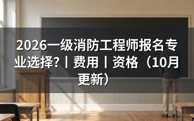 一级消防工程师报考专业,报名栏怎么选