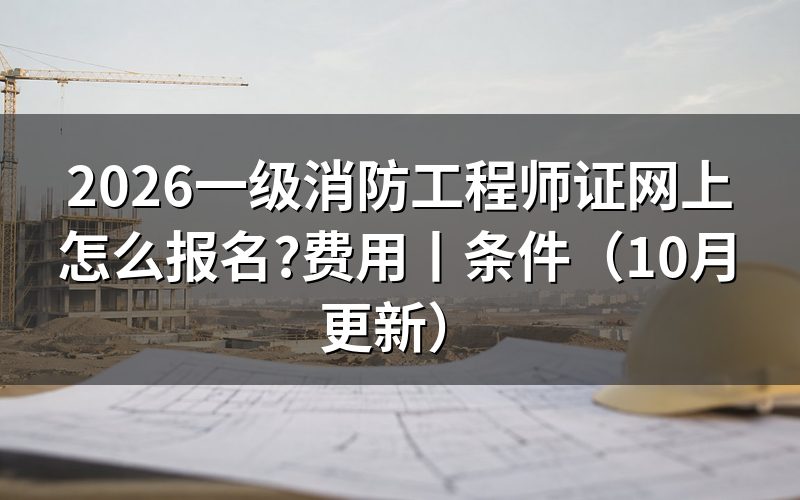 一级消防工程师在哪里报名,先认报名服务平台