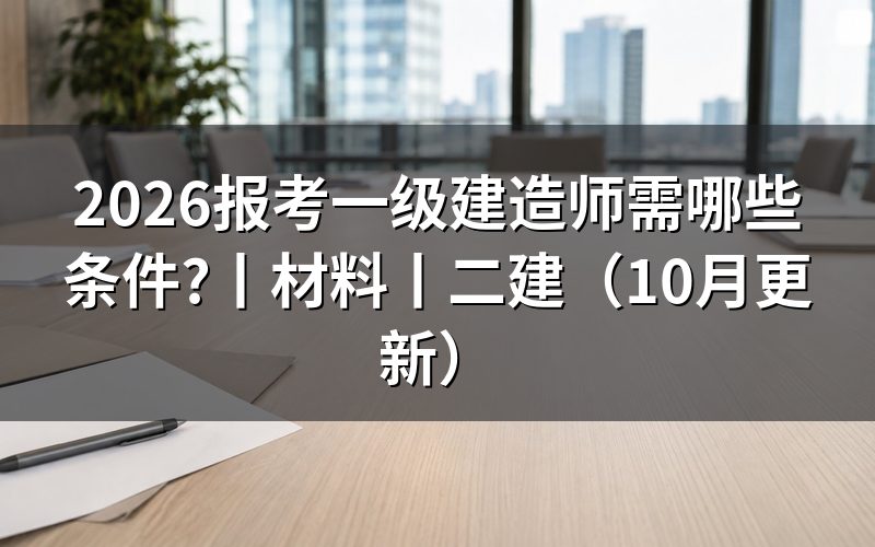 报考一级建造师需要符合哪些条件,先核报名表