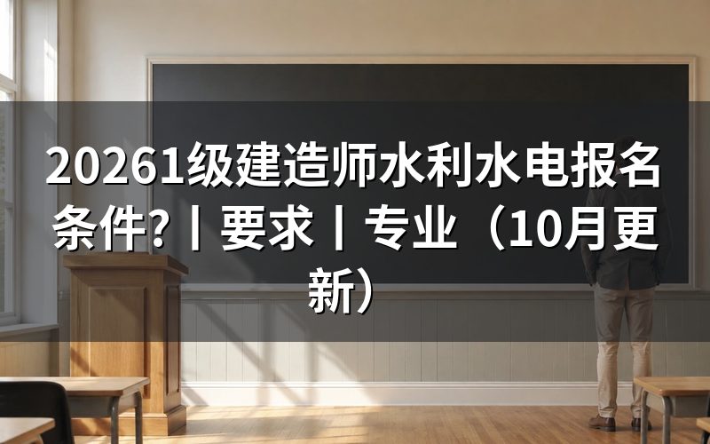 1级建造师报名条件和专业,填写专业栏