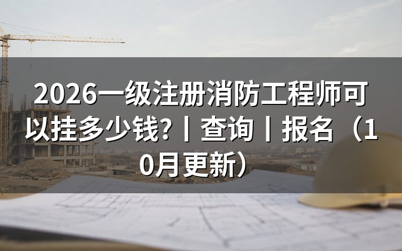 一级注册消防工程师含金量看岗位材料