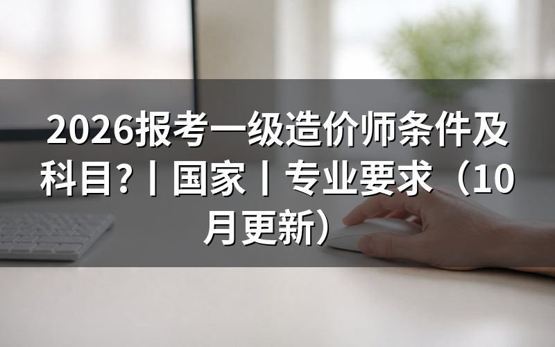一级造价工程师报考条件及科目，核对报名表