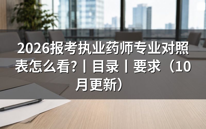 报考执业药师专业目录，先核对专业名称