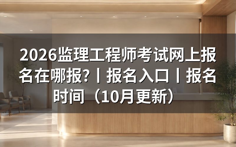监理工程师考试报名入口,看清报名系统名称