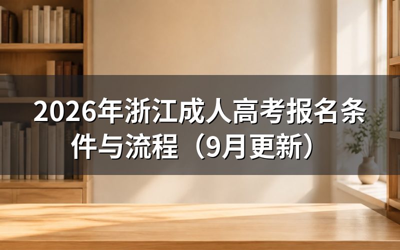 浙江成人高考报名条件有哪些