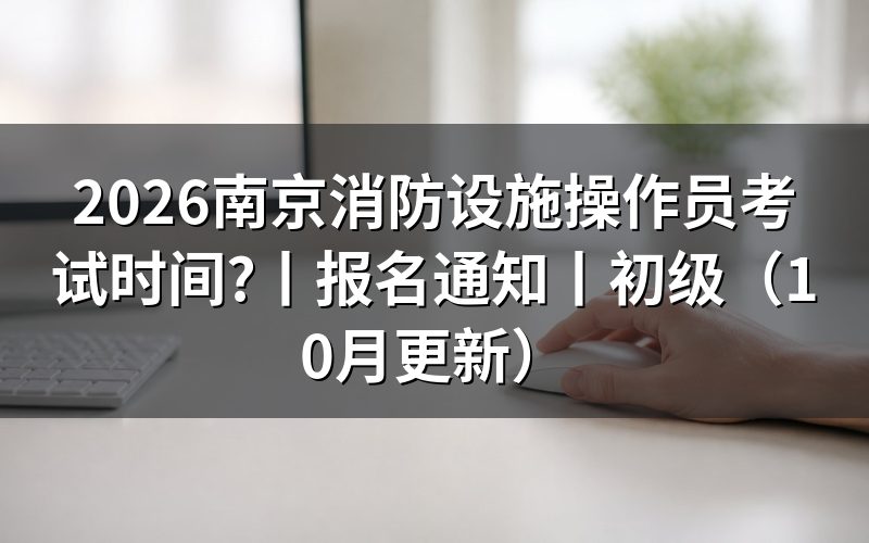 南京消防设施操作员考试报名通知怎么看