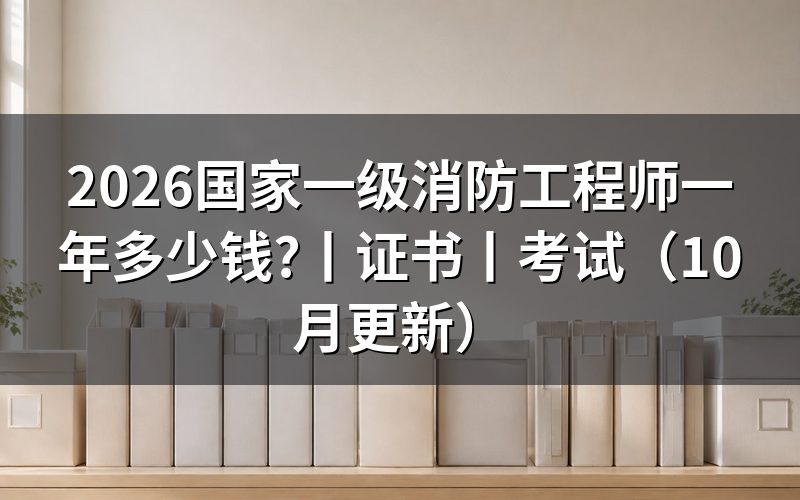 国家一级消防工程师证书含金量,看岗位要求