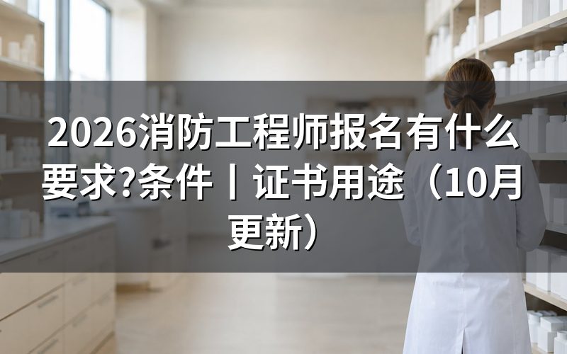 消防工程师报名条件及要求，看注册信息页
