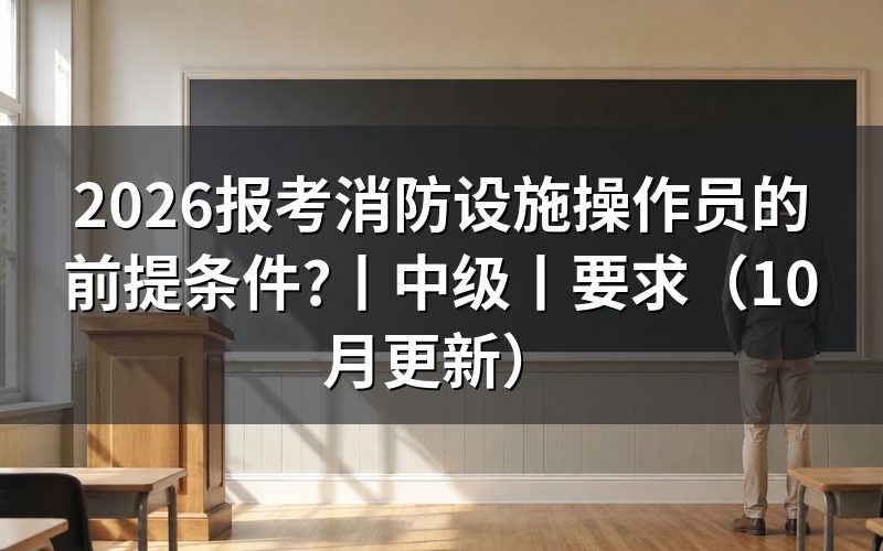 报考消防设施操作员的基本条件，看学历证明怎么交