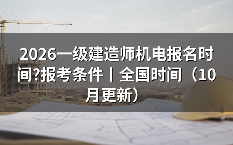 2026一级建造师报名时间,核对报名表日期