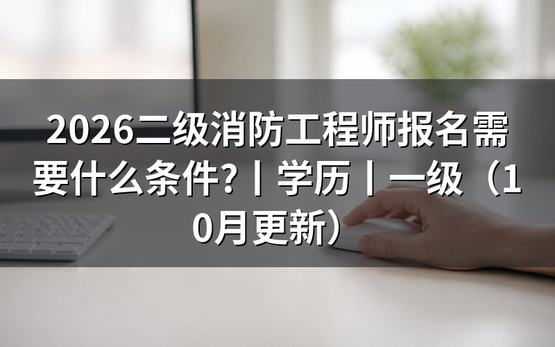二级消防工程师报名条件,看清公告名称