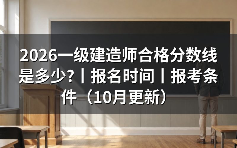 2026年一级建造师，成绩单怎样看合格线