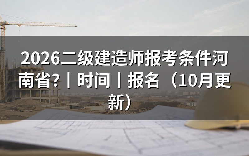 河南省二级建造师二建报考条件,看报名表怎么填