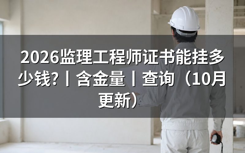 挂监理工程师证一年多少钱,看缴费回执上的项目