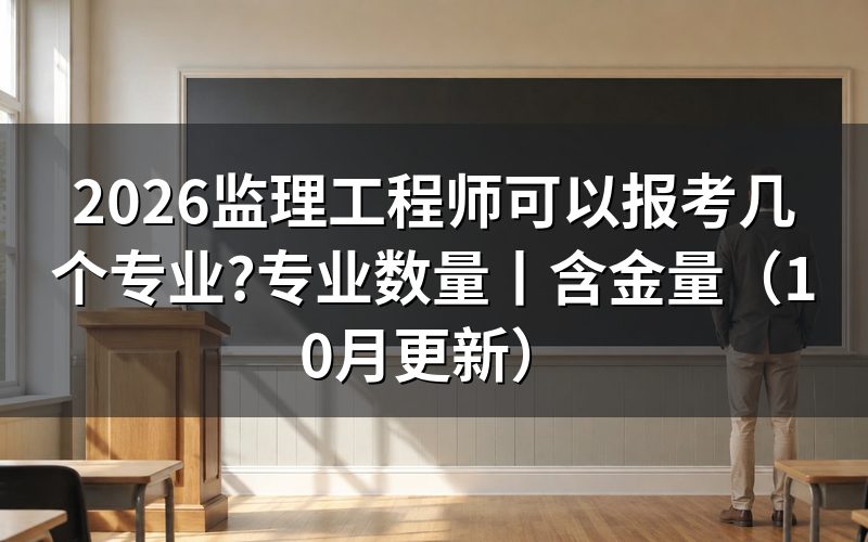 监理工程师有多少个专业，报名表怎么选