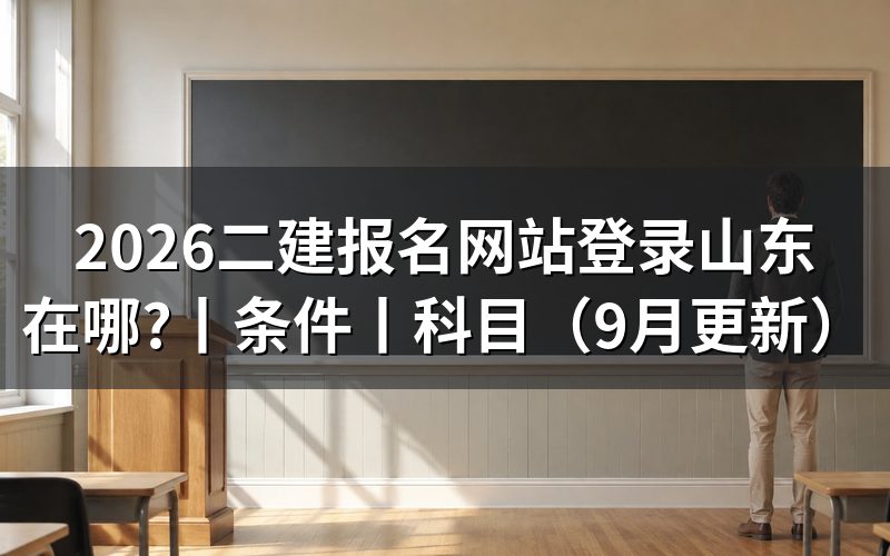 二建报名网站山东,登录入口怎么找