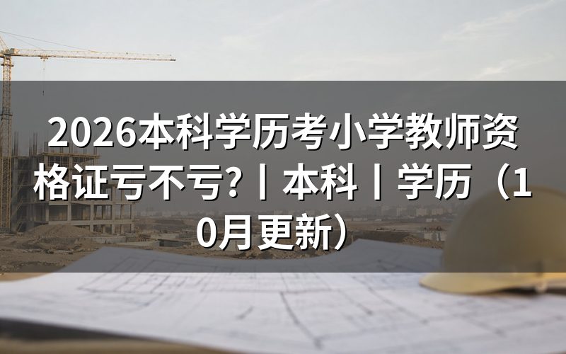 本科考小学教师资格证，学历栏怎么填