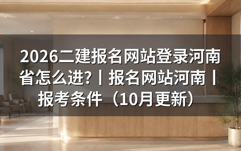 二建报名网站河南,找到报名入口