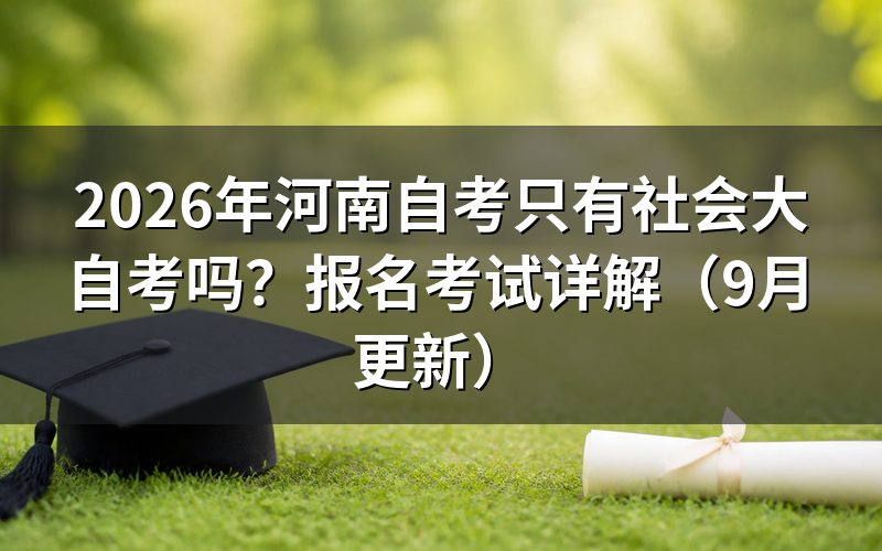 只有社会大自考吗