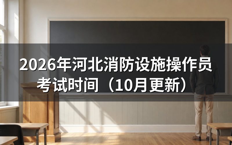 河北消防设施操作员考试时间怎么安排