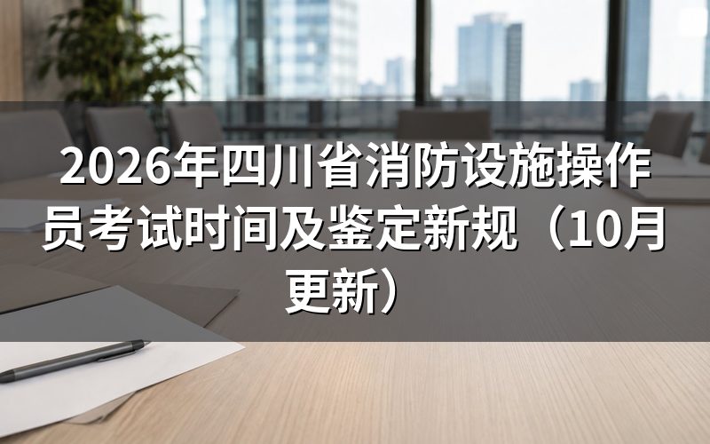 四川省消防设施操作员考试时间怎么安排