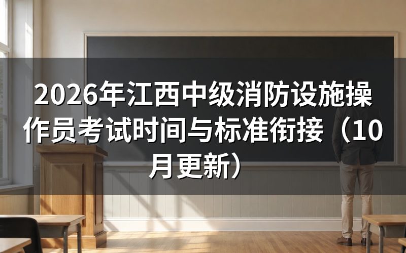 江西中级消防设施操作员考试时间对应哪些报考条件