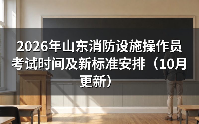 山东消防设施操作员考试时间按什么标准安排