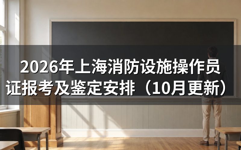 上海消防设施操作员证在哪里报名