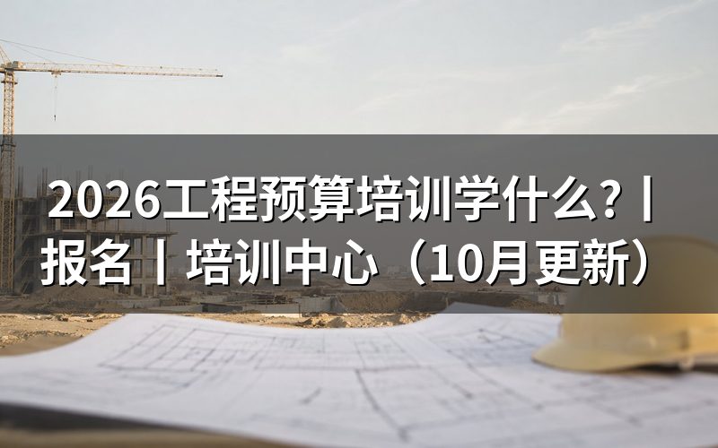 土建工程预算培训班,先看教学标准里的两门课