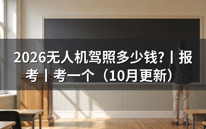 报考无人机驾照多少钱,费用那一栏写的是什么