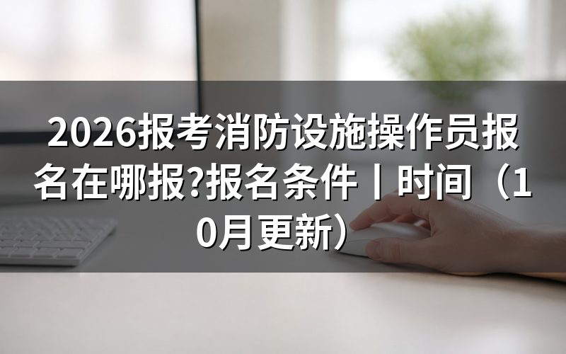 消防设施操作员报名条件