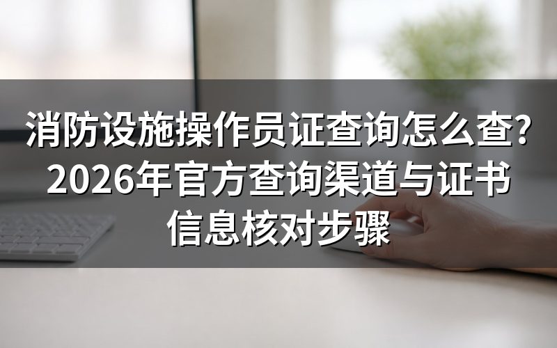 消防设施操作员证书去哪里查?