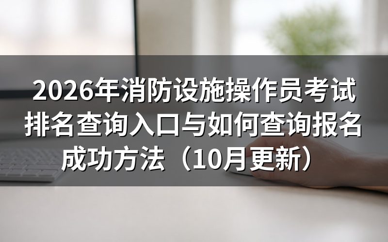 消防设施操作员考试有排名查询入口吗?