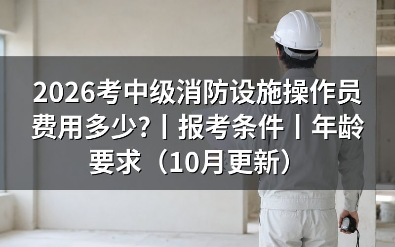 考中级消防设施操作员证费用，先看鉴定费缴纳那一栏