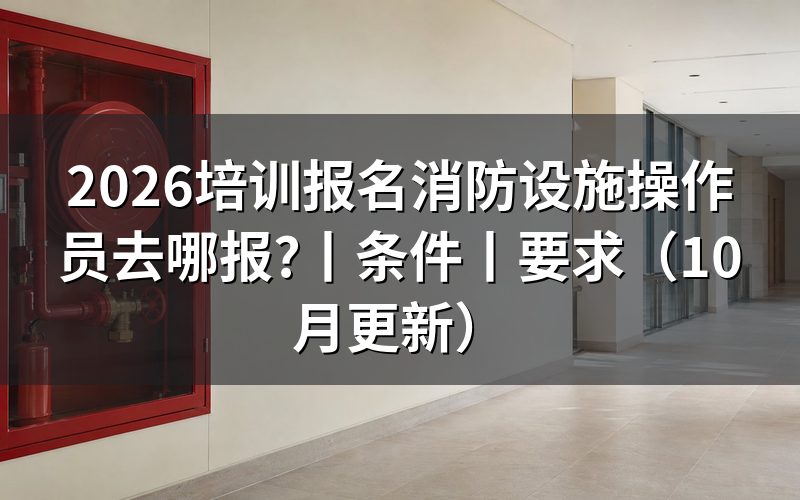 消防设施操作员培训报名