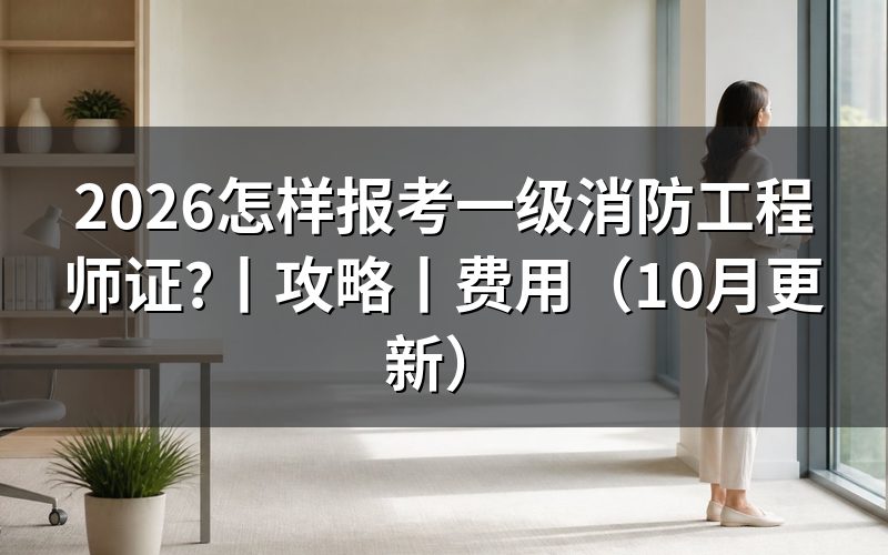 报考一级消防工程师
