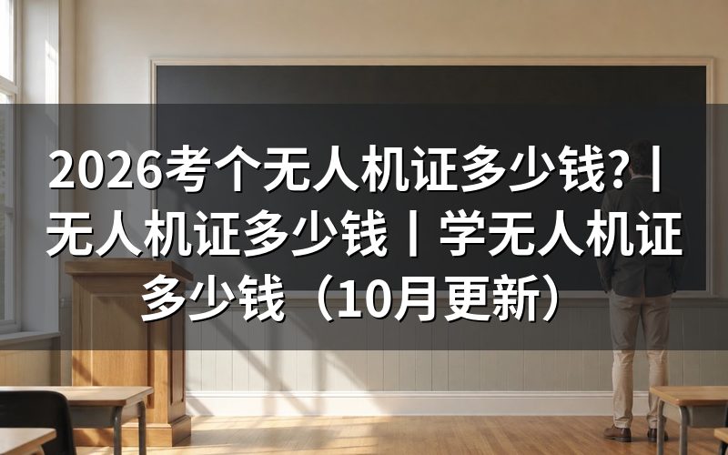 学无人机证多少钱,训练结业证明先问教员