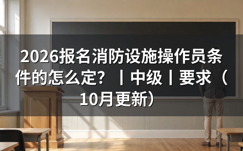消防设施操作员考试报名条件,先看申报承诺书勾哪一项