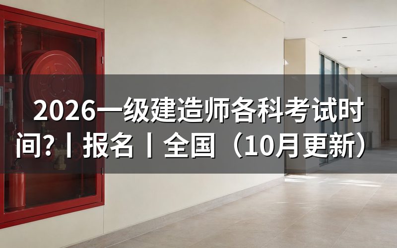 26年一级建造师考试时间,按准考证核对四科
