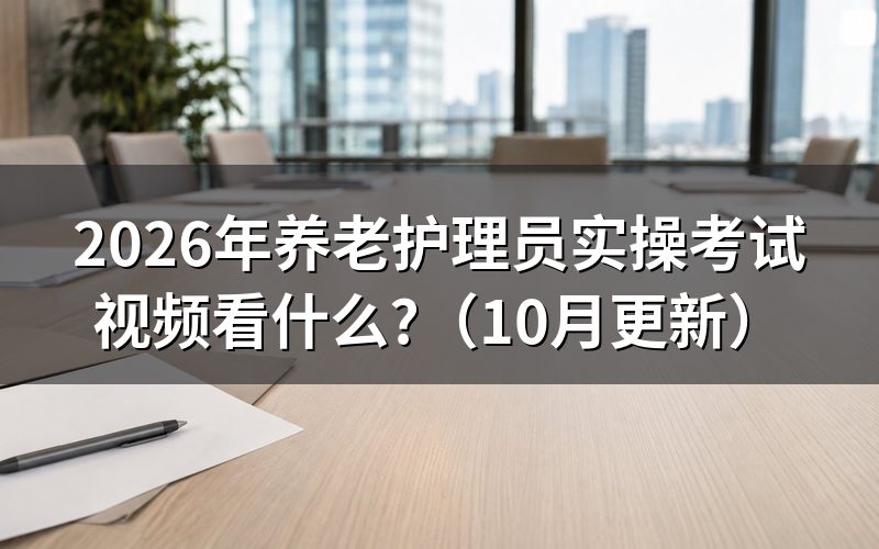 养老护理员实操考试题怎么看