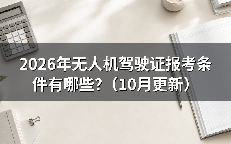 无人机驾驶证怎么考取？