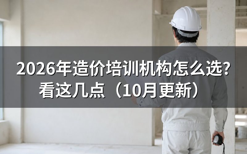 造价培训先看什么内容
