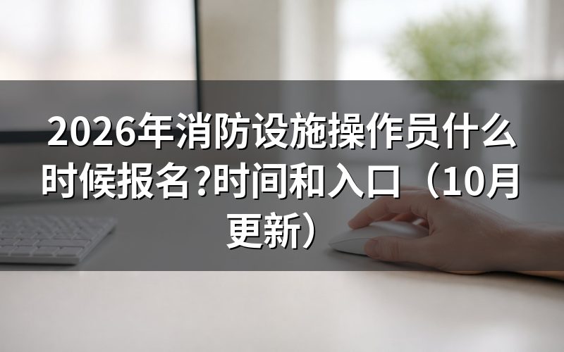 消防安全证怎么考和报名
