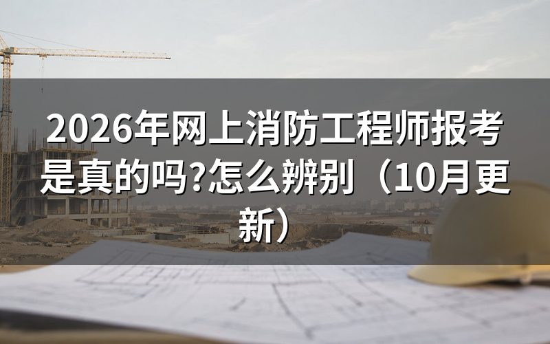 一级消防工程师在哪里报名?
