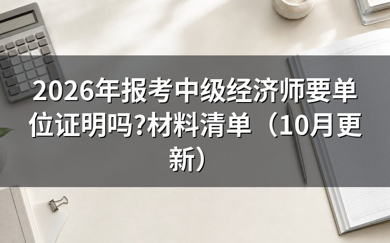 中级经济师报考条件审核要证明吗