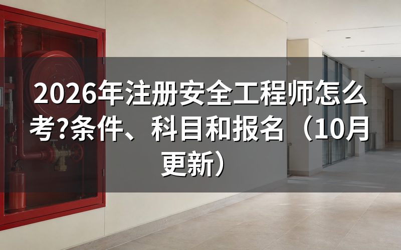 注册安全工程师报考条件是什么?
