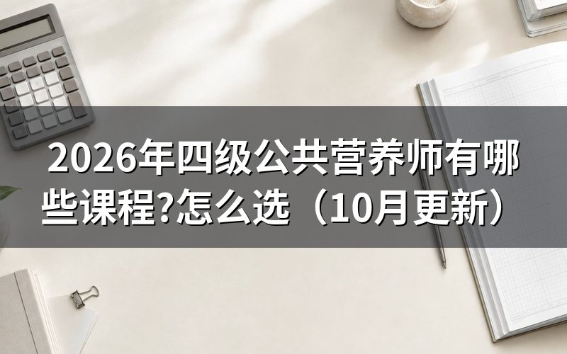 公共营养师四级教材怎么选？