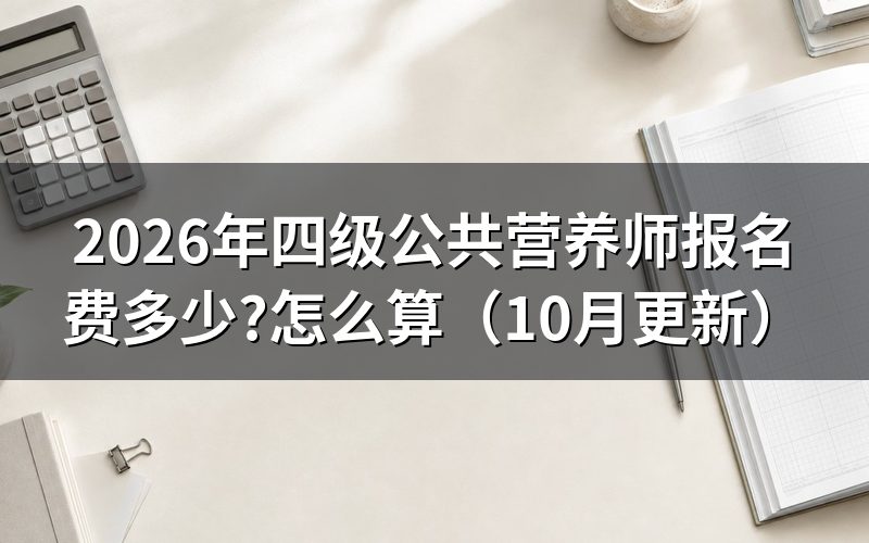 公共营养师4级报名怎么计费