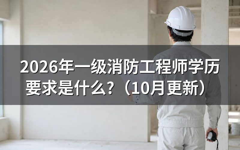 一级消防工程师报考条件是什么